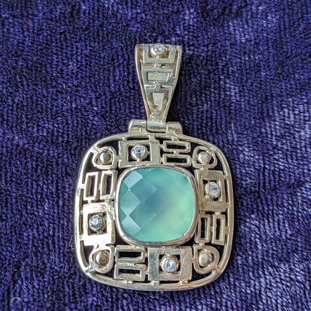 Vintage 925 Sterling Silver Exotic Statement Pendant